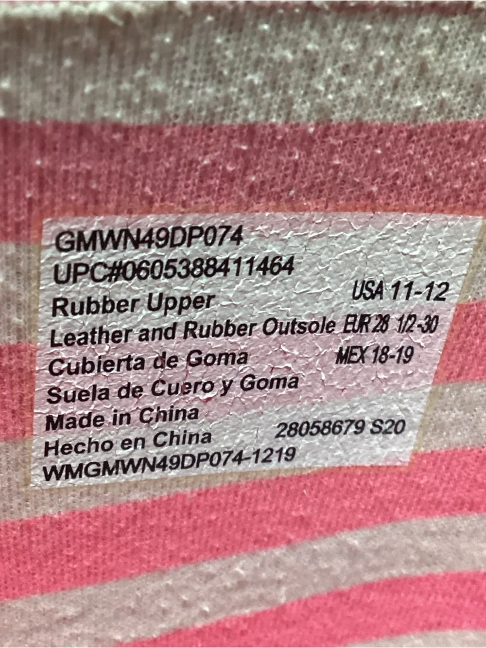 Wonder Nation Pink Rain Boots Buckle Detail US 11-12 EUR 28.5-30 (GMWN49DP074